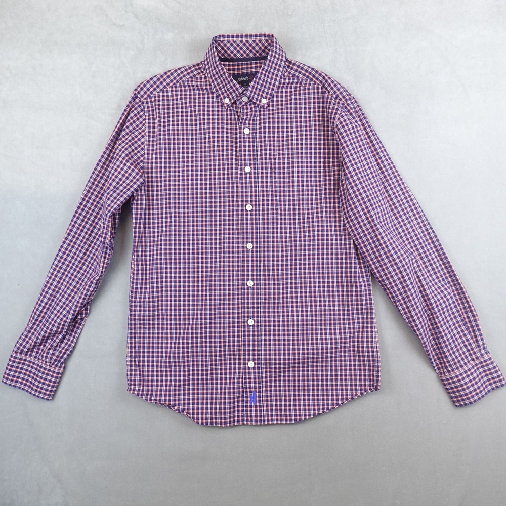 Johnnie O Shirt Classic Check Button Down Size Small Long Sleeves - Picture 1 of 9